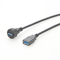 USB 3.0 Braid kabel tahan air berpelindung, kabel IP67 dinilai untuk komputer Home Theater & HDTV dengan resolusi 4K