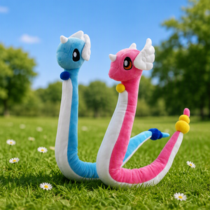 Peluche <span class=keywords><strong>de</strong></span> Dragón Hakuryu <span class=keywords><strong>de</strong></span> Cuello Largo Personalizado OEM ODM - Peluche Súper Suave Grande (31cm-50cm) para Aliviar el Estrés - Product Image 4