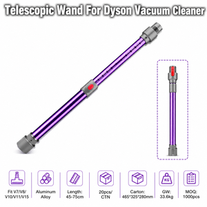Tige télescopique de remplacement pour aspirateur V7 V8 V10 V11 V15, support de tube en aluminium réglable, OEM ODM, vente en gros - Product Image 1