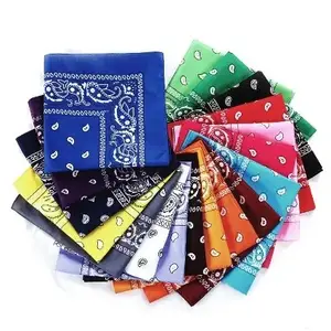 Factory Custom Printed Bandana 100%cotton 22x22inch Fashion Headbands