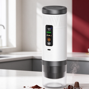 Machine à expresso électrique portable 20 bars avec logo personnalisé, auto-chauffante, sans fil, compatible capsules et café moulu - Product Image 1