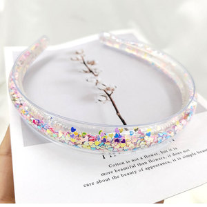 Nuovo Stile Cerchietto per Capelli a Forma di Divano, Trasparente in PVC con Paillettes, Fermaglio per Capelli per Bambini, Vendita Diretta dalla Fabbrica, Accessori per Capelli per Bambini - Product Image 4