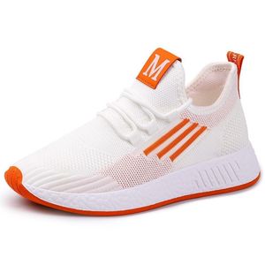 2026 New Style Women's Casual <b>Shoes</b> Korean Style Fashion All-Match White Breathable Mesh Upper Striped Lightweight - Product Image 4