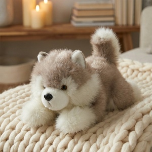 Jouets en peluche pour chiens Alaskan Malamute avec son de aboiement réaliste, pattes en caoutchouc souple, faible MOQ - Product Image 2