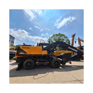 Excavatrice sur pneus Hyundai 210W-9T de 21 tonnes, robuste, avec garantie d'un an et haute efficacité pour la construction et l'exploitation minière - Product Image 1