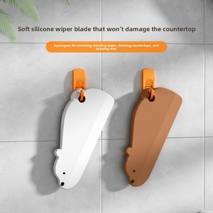 Raclette en silicone pour comptoir, raclette à eau, outil de nettoyage de vitres, poussoir à eau pour salle de bain et toilettes, raclette pour plateau à thé - Product Image 5