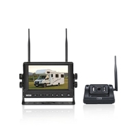 Mini Monitor de Visión Trasera Inalámbrico Digital Portátil de 5 Pulgadas con Base Magnética Integrada, Cámara con Batería y Visión Nocturna para Camiones y Furgonetas