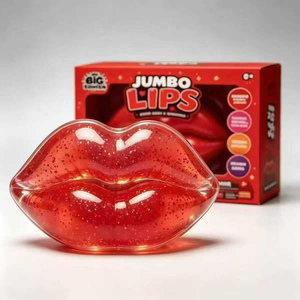 Grandes lèvres rouges, jouet à presser en forme de lèvres rouges sexy, jouet anti-stress simulant le sucre de malt - Product Image 1