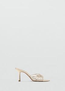 <span class=keywords><strong>Sandalias</strong></span> <span class=keywords><strong>de</strong></span> Tacón Alto Metálicas <span class=keywords><strong>Doradas</strong></span> <span class=keywords><strong>de</strong></span> Lujo MNG para Mujer, con Tiras Cruzadas, Punta Puntiaguda, Tacón <span class=keywords><strong>de</strong></span> Aguja, Pedrería, Transpirables y Antideslizantes - Product Image 5