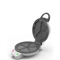 Mini machine électrique professionnelle de gaufres d'oeufs de formes personnalisées à usage domestique machine de gaufrier belge en forme de coeur avec logo
