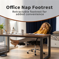 Chaise de bureau exécutive moderne à hauteur réglable avec repose-pieds, dossier haut inclinable pour bureau à domicile