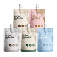 Pochette de café liquide imprimée sur mesure avec bec verseur, concentré de café froid prêt à boire, emballage stand-up, vente en gros