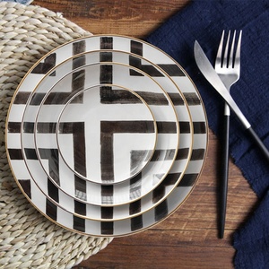 Wholesale Kitchen Utensils Tableware Luxury <b>Bone</b> <b>China</b> <b>Dinner</b> Plate <b>Sets</b> Western Ceramic Dinnerware <b>Sets</b> - Product Image 3