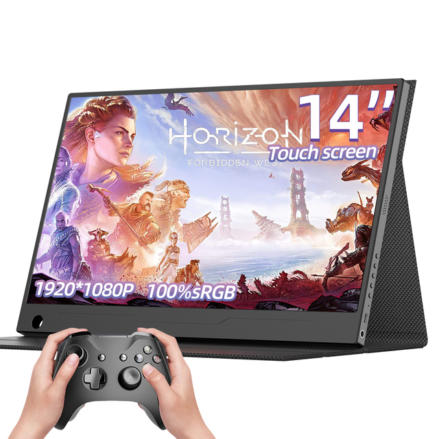 Eimio IPS Plug and Play 14 Inch FHD 1080P Touchscreen Portable Monitor Type-C Laptop Monitor Extender for Steam Deck PC OEM ODM