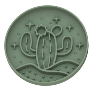 प्यारा कुत्ता बिल्ली चटाई कटोरे सिलिकॉन कैक्टस पालतू जानवर चूसने के साथ संवर्धन धीमी फीडर - Product Image 1