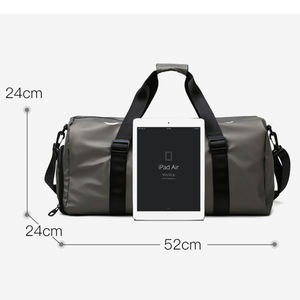 Bolsa de Gimnasio Deportiva Personalizada con Logotipo, con Compartimento para Zapatos, Bolsa de Viaje de Fin de Semana, Bolsa de Lona Personalizable con Patrón de Letras - Product Image 2