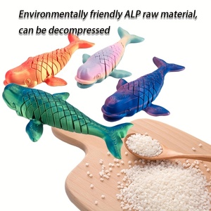 Juguete Articulado de Delfín/Tiburón Impreso en 3D Personalizado - Juguete Educativo y Decorativo con Articulaciones Posicionables - Product Image 3