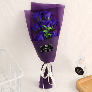 Cadeau de la Saint-Valentin Bouquet de roses roses Simulation de fleurs d'<span class=keywords><strong>oeillets</strong></span> Bouquet de fleurs pour la Saint-Valentin Cadeau de fête des mères pour Thanksgiving - Product Image 3
