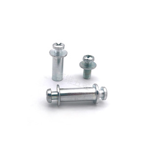 Furniture Bolt Flanged Hex Steel Right Hand Thread Wood Panel Furniture <b>Screw</b> Cross Drive Pointed <b>Flat</b> Bottom - Product Image 2