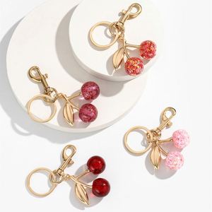 Nouveau Porte-clés Cerise 2025 – Accessoire de Sac, Pendentif, Cadeau pour Filles – Porte-clés Cerise 3D en Cristal de Haute Qualité - Product Image 1