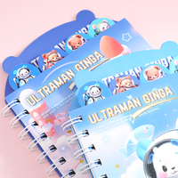 Cuaderno UL traman, lindo dibujo animado, estudiante, tarea, nota, ejercicio, Bloc de notas, oso astronauta, libro de cuentas de mano portátil