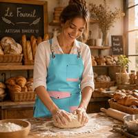 Tablier de cuisine personnalisé avec logo, 100% coton, pour femmes, idéal pour la vaisselle, la cuisine et le nettoyage