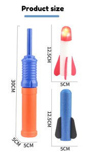 Lanceur de fusées lumineux à air comprimé, actionné à la main, portée 15 mètres, <span class=keywords><strong>jouet</strong></span> fusée en mousse clignotante pour enfants, pour l'extérieur - Product Image 6