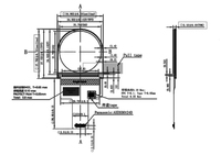 Écran LCD TFT rond MIPI BOE 1,25 pouce 720*720 pour casque de réalité augmentée/virtuelle, module d'affichage LCD circulaire 1,25 pouce 29 broches HX8394F