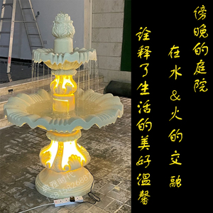 Pierre française fontaine d'eau courante décoration de mariage ornements extérieur jardin cour paysage souhaitant piscine étanche - Product Image 2