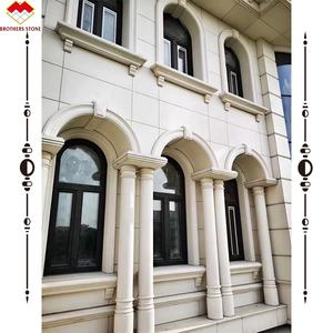 Carreaux de pierre de <span class=keywords><strong>chaux</strong></span> de travertin Beige pour revêtement de mur extérieur, façade de bâtiment - Product Image 2