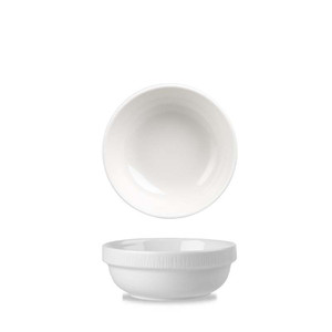 Ensaladera de Bambú Blanca de 12 cm, 28 cl, Altura 4.5 cm, Diseño Churchill Blanco en Relieve - Product Image 1