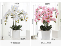 Yumtop — bouquet d'orchidées artificielles, fausses fleurs, bonsaï papillon, impression 3D, pour mariage, jardin maison