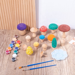 Juego de Recolección de Hongos, Juguete de Madera para Dibujar y Pintar con Herramientas de Pintura - Product Image 1