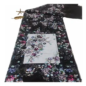 Robe de Soirée de Luxe Haut de Gamme en Dentelle, Broderie Florale, Nouveau Design 2026, Tissu en <span class=keywords><strong>Tulle</strong></span> Brodé de Paillettes, Vente Directe Usine - Product Image 1