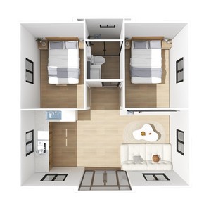 Maison de jardin moderne en bois, ossature en bois traité sous pression, maison de loisirs extérieure, cabane de patio - Product Image 4
