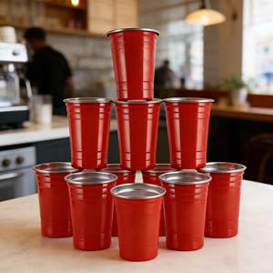 Gobelets de stade 500ml 16oz à paroi simple, Tasse de voyage Copo, Gobelet isotherme, Gobelet à bière en acier inoxydable 304, Gobelet à cocktail Ping Pong, Logo personnalisé - Product Image 1