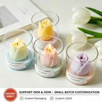 Hadiah Kreatif Suvenir Pernikahan Lintas Negara Ornamen Cangkir Model Lilin Tulip Beraroma