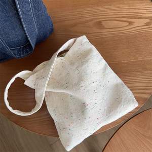 Sac en toile en denim écologique, grand sac fourre-tout, logo personnalisé acceptable, sacs fourre-tout artistiques pour étudiants - Product Image 3