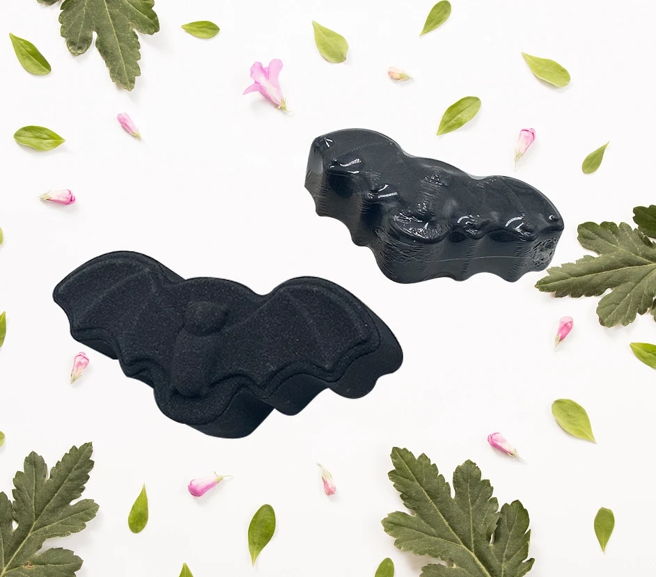 Новинка, пена ручной работы высокого качества, натуральная Бомба для ванны с черным углём для Хэллоуина, летучая мышь, для детей