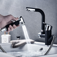 Robinet de cuisine extractible en laiton, eau chaude et froide, pour lavabo, évier de buanderie, cuisine domestique