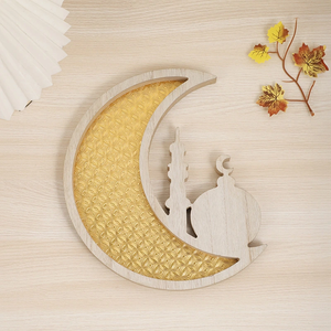 DAMAI - Adorno Decorativo de Madera con Forma de Estrella y Luna para el Hogar, Artesanía Festiva, Decoración de Estrella y Luna - Product Image 6