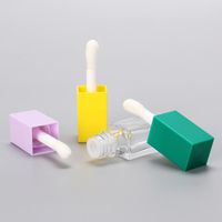 Tube de brillant à lèvres recyclable OMI PETG forme carrée coup d'injection bouteille irrégulière conteneur de brillant à lèvres avec grande brosse