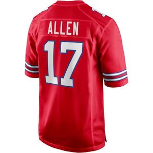 Siap untuk dikirim Jersey sepak bola Amerika Pria 17 Josh Allen 14 STEFON DIGGS JAMES COOK Jersey terbatas kualitas terbaik dijahit - Product Image 2