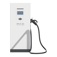Chargeur rapide DC pour véhicules électriques professionnel à refroidissement liquide, à pistolet unique, avec câble de 5 m, puissance de sortie configurable et écran en option, indice de protection IP54