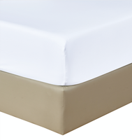 Ensemble de literie ajustée Alenhome Lucy 100% coton avec taie d'oreiller brodée, ensemble de literie ajustée trois pièces, drap ajusté Oeko-Tex, profondeur supplémentaire