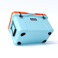 Glacière rigide rotomoulée en LLDPE 45L, isolée en mousse PU, étanche, avec maintien de la glace pendant 5 jours pour vin et canettes, logo en lettres