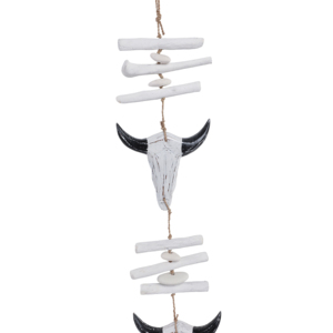 Moderna Scultura da Parete in Legno a Forma di Cranio di Mucca per Soggiorno, Ufficio, Bagno - Product Image 4