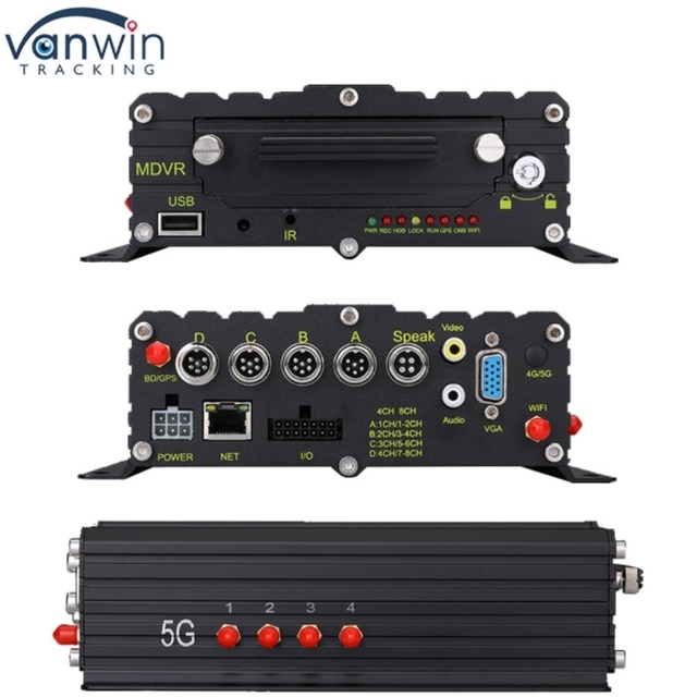 8 Channel 1080p 4G AI Mobile DVR for Truck ADAS DMS BSD Camera System GPS Navigation Video Recorder