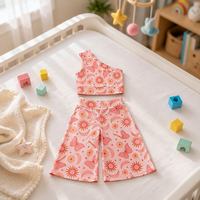 Ensemble pull et pantalon cloche à imprimé personnalisé pour bébés filles, vente en gros usine B2B