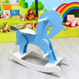 Caballo Balancín de Madera Lucky, Diseño Moderno, Pintura No Tóxica, Movimiento Estable, Juguete Clásico para Niños - Product Image 3
